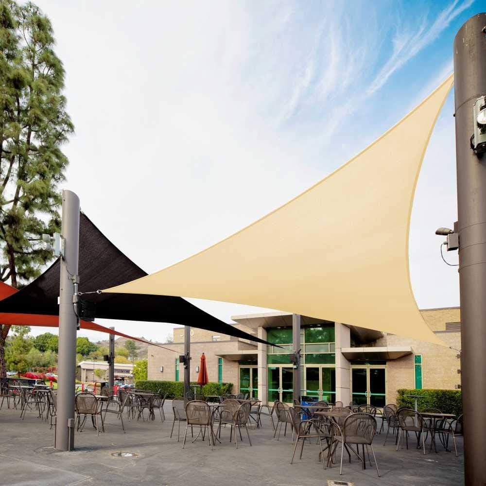 Royal Shade 8' X 8' X 8' Beige Triangle Sun Shade Sail for Garden