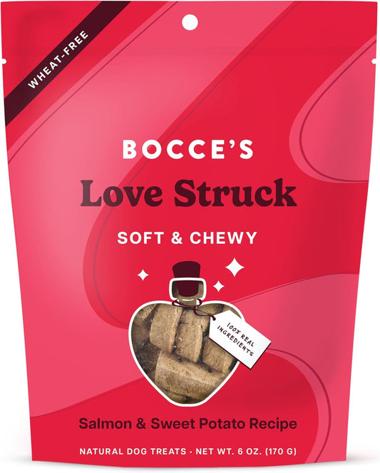 Bocce'S Bakery Love Struck Valentine'S Dog Treats - Wheat-Free, Natural Soft & Chewy Cookies Made with Real Ingredients - Baked in the USA, 6 Oz