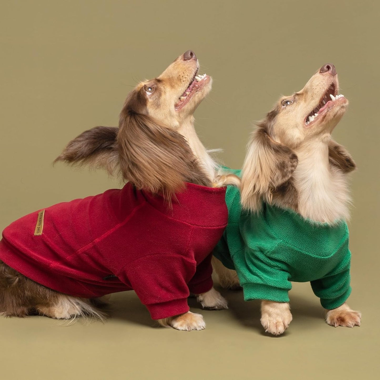 Fitwarm 3 Pack Classic Fleece Dog Sweater, Christmas Dog Winter Clothes for Small Dogs Boy Girl, Holiday Xmas Pet Apparel, Burgundy Red, Green, Navy Blue, Large