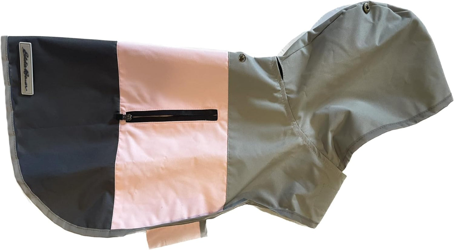 Eddie Bauer E24232M Ravenna Colorblocked Dog Windbreaker Jacket in Medium, Grey and Pink