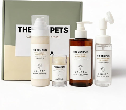 4-In-1 Dog and Puppy Bath Kit, Oatmeal Shampoo and Conditioner