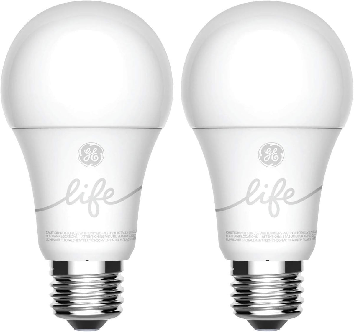 GE Lighting CYNC Smart Light Bulbs, Bluetooth Enabled, Alexa and Google Home Compatible, Soft White (2Pack), Packaging May Vary