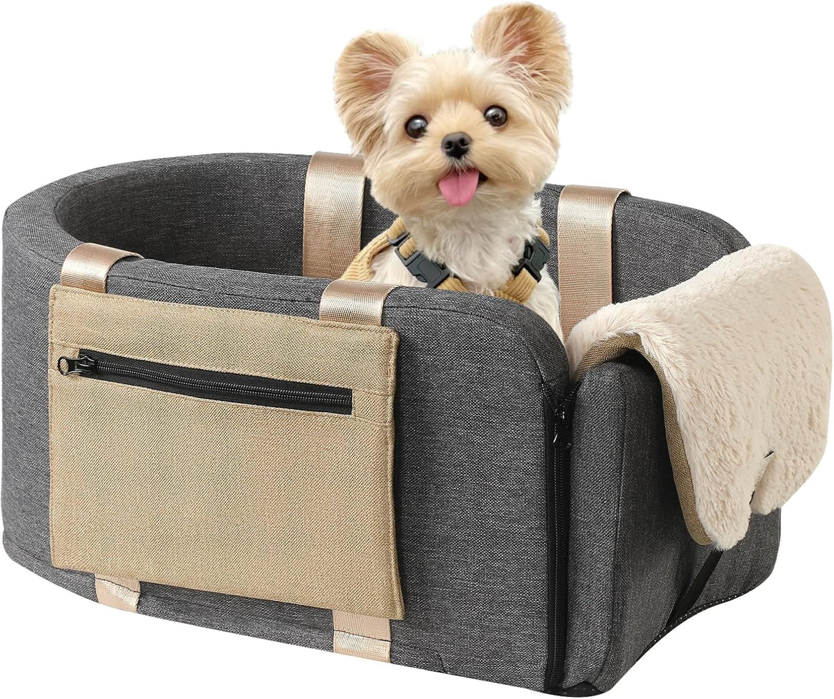 Center Console Dog Car Seat,Booster Car Seat for Puppy to 11Lbs