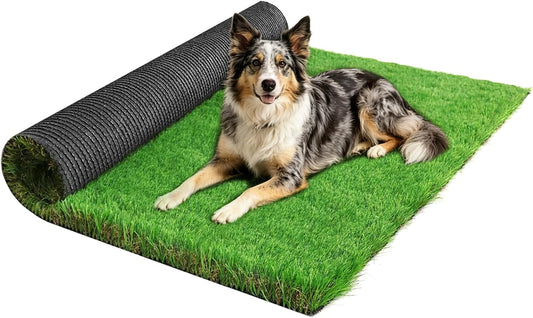 Extra Thick Artificial Grass Rug, 1.97" / 50Mm Pile Height High Density Synthetic Fake Grass Turf for Dogs and Pets, Soft Realistic Grass for Patio Backyard Garden Indoor Outdoor, 3FT X 5FT