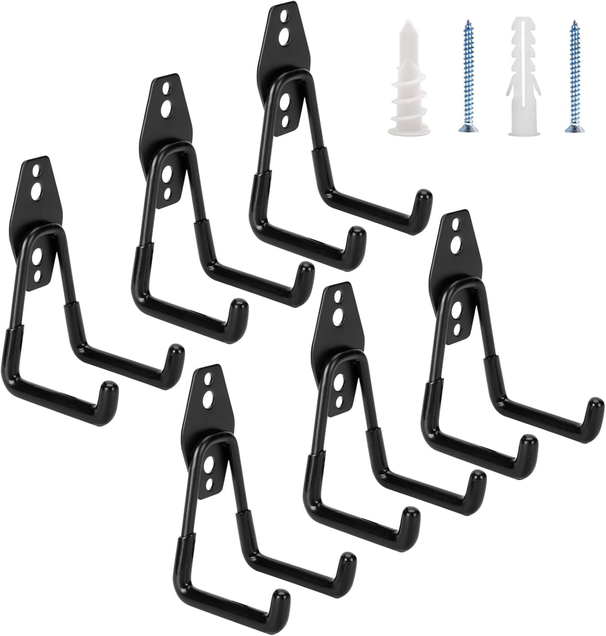 6 Pack Garage Hooks Heavy Duty - Supports 100 Lbs