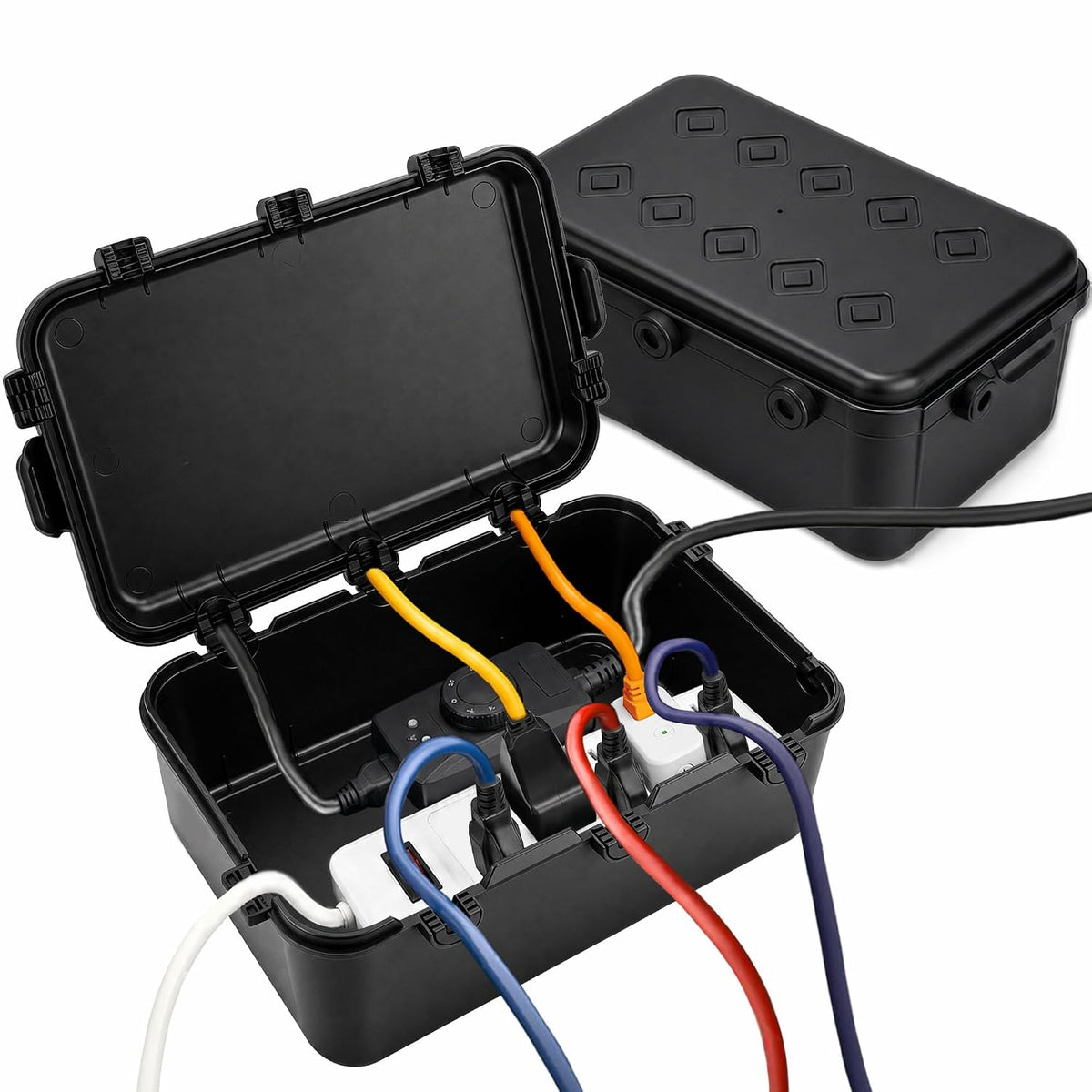 2 Pack Large Outdoor Electrical Box Waterproof (13.7 X 9.6 X 5.1 Inch)