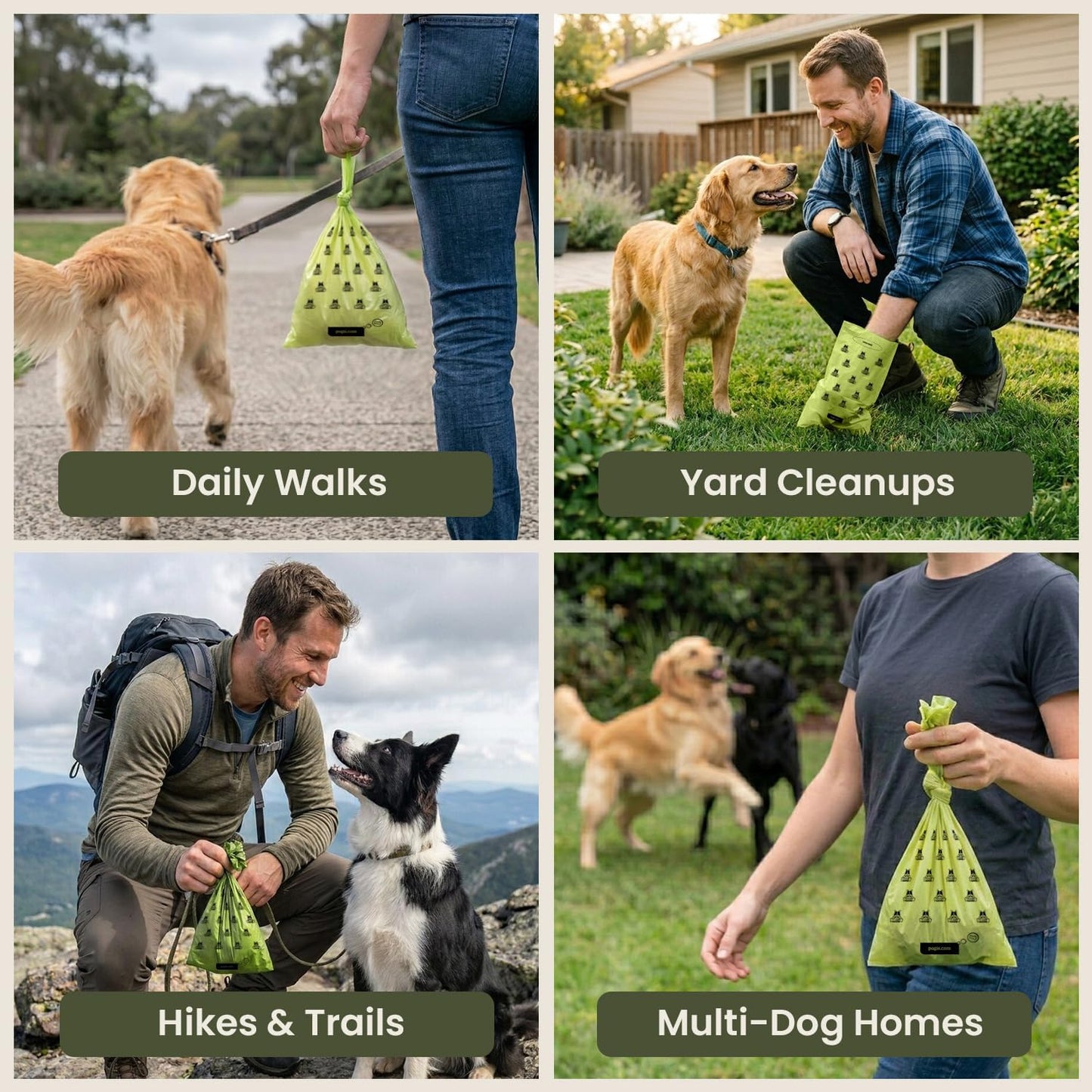 Pogi'S Poop Bags – Large, Leak-Proof Dog Waste Bags for Yard or Home Use, Fresh Scent (Single Roll, 500-Count)