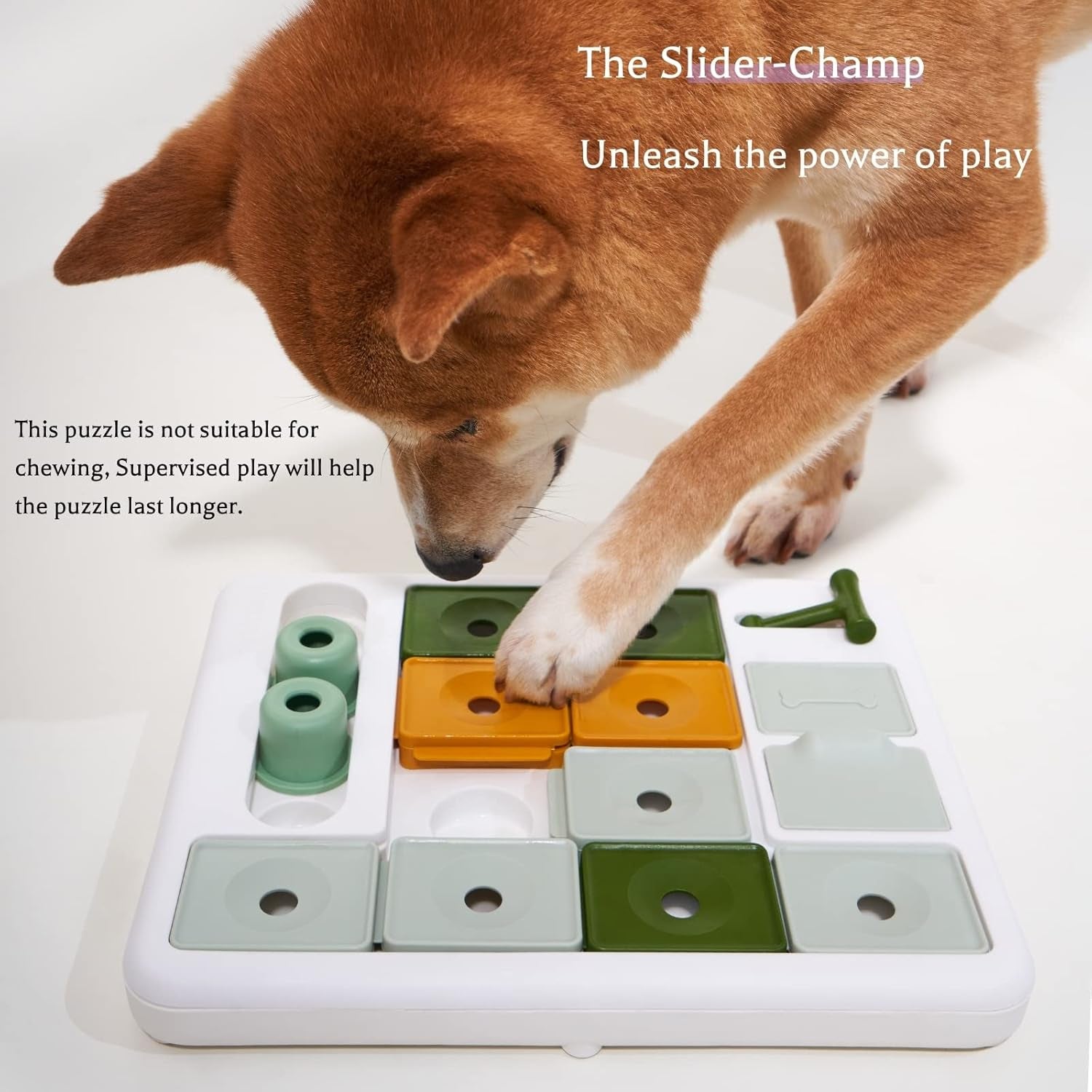 Barkwhiz Dog Puzzle Toy 3 Levels, Mental Stimulating for Boredom and Smart Dogs, Treat Puzzle for All Breeds Dog