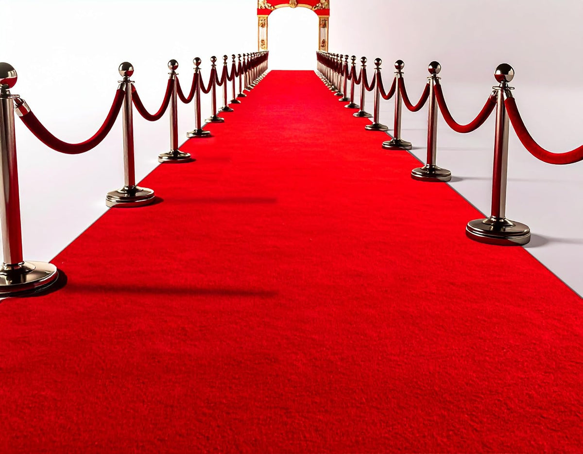 Extra Thick 3X10Ft Red Carpet Runner for Party, Non-Slip TPR Backing Aisle Runway Rug Felt for Indoor&Outdoor,Occasions,Graduation,Birthdays & Special Events Decorations,Long Term Use