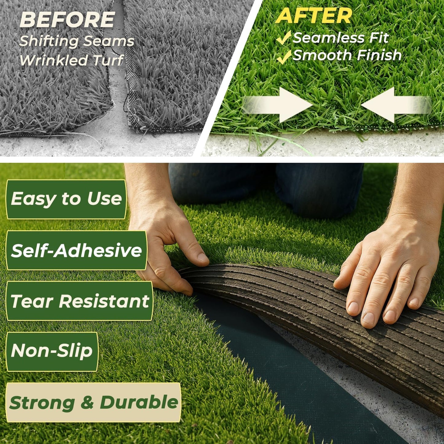 Self-Adhesive Artificial Grass Turf Seam Joining Tape 6" X 16'