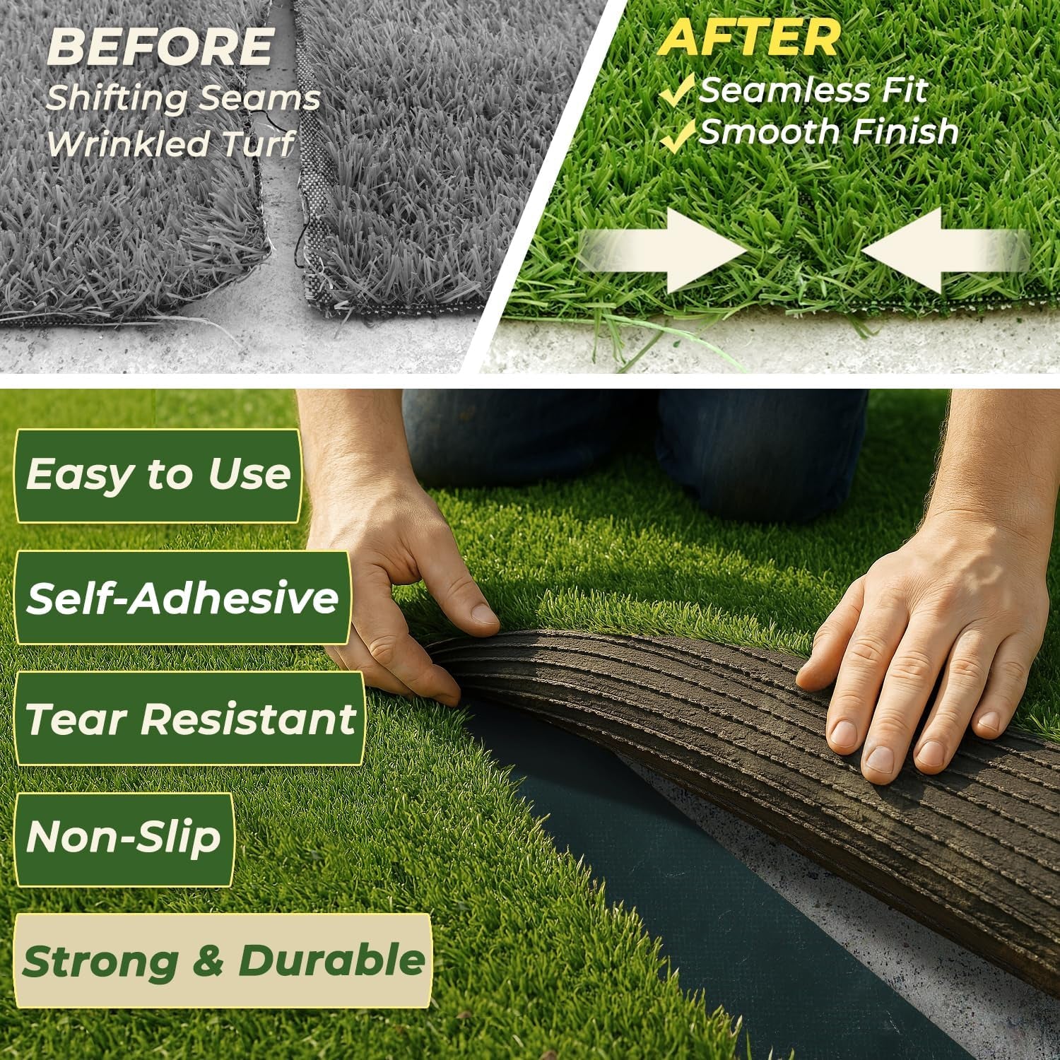 Self-Adhesive Artificial Grass Turf Seam Joining Tape 6" X 16'