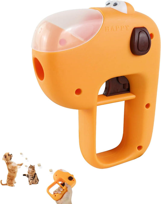Andiker Dog Snack Launcher Manual Press Interactive Feeding Toy