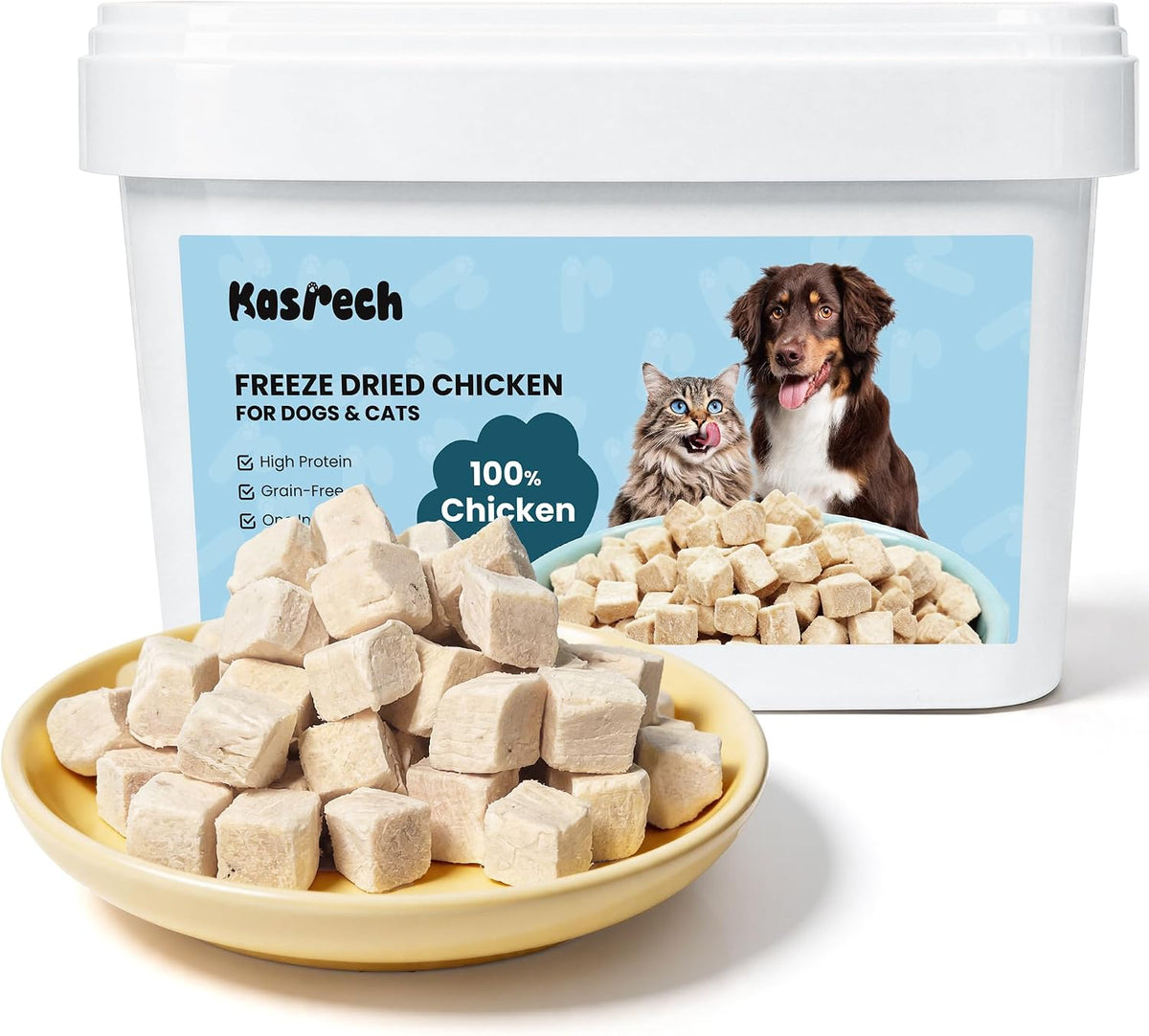 Freeze Dried Chicken Dog & Cat Treats, 17.64 Oz (1.1LB), Single Ingredient
