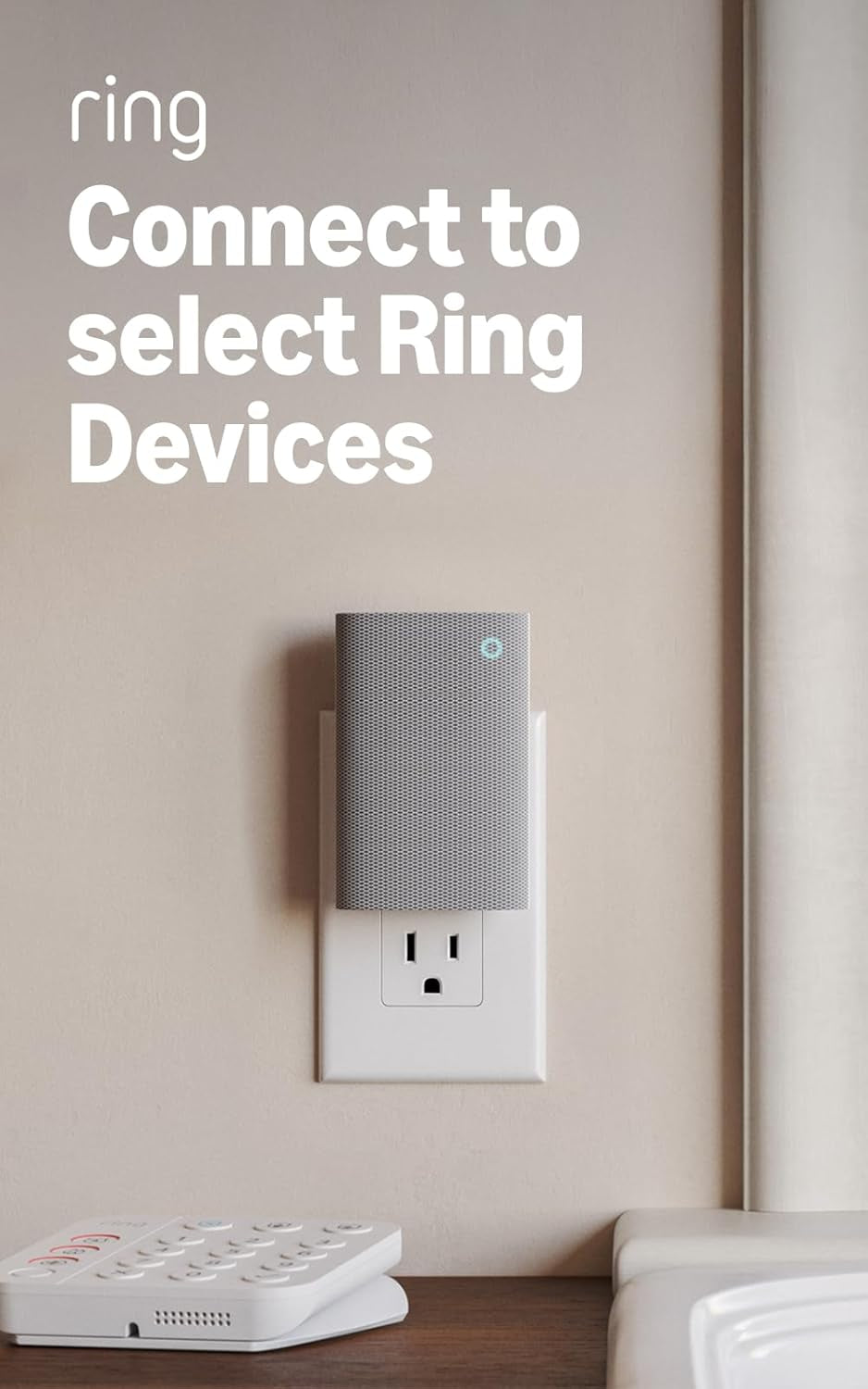 Ring Chime plus (Newest Model) — Crisp, Clear Audio Alerts for Select Ring Devices, Built-In Night-Light, Customizable Tones, Easy Plug-In Setup, White