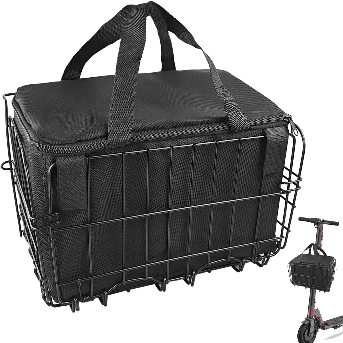 Upgrade Knee Scooter Baskets Accessory, Quick Release Removable Cloth Electric Scooter Basket, Scooter Basket for Knee Scooter Front, Fits Most Knee Scooter Walker Models and Scooter