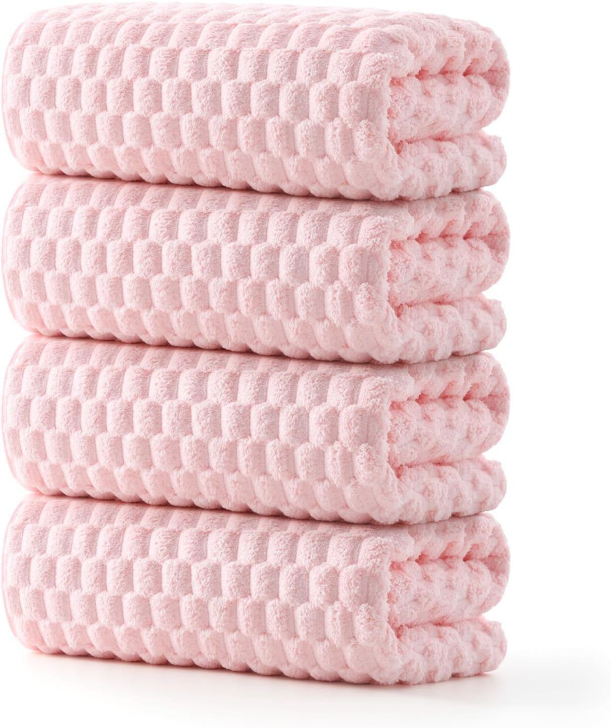 REDKISS 4 Pack Pink Bath Towels for Bathroom, Ultra Soft, 27"X55"