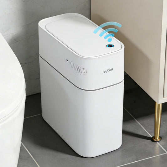 JUDRDO 3.5 Gal Slim Touchless Bathroom Trash Can, Automatic Diaper Pail