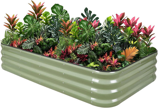 1MORE Raised Garden Bed,4 in 1 Modular Planter Raised Bed,5X3X1Ft,Green-1Pk