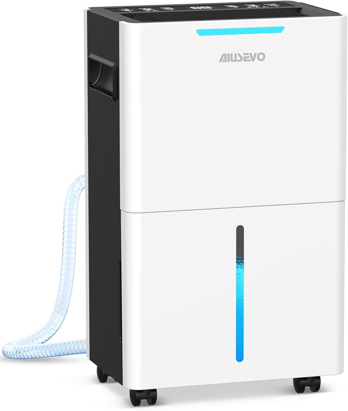 21-Pint Dehumidifier for Basement with Drain Hose, 1600 Sq Ft, White
