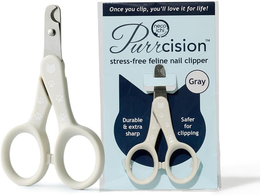 Necoichi Purrcision Stainless Steel Cat Nail Clipper, Made in Japan (Gray)