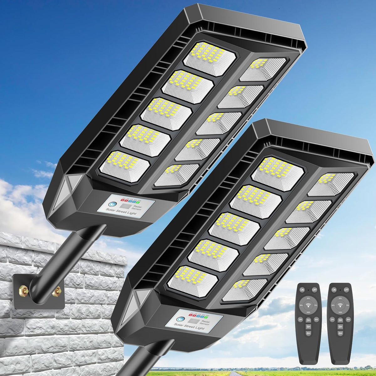 Deepn Solar Lights Outdoor, IP66 Waterproof Street Lights Outdoor, TW001