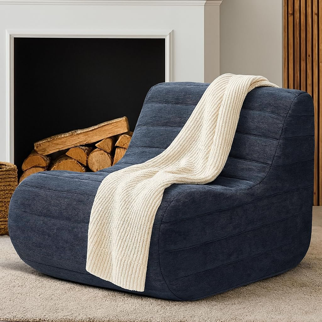 Memory Foam Bean Bag Chair, Gray