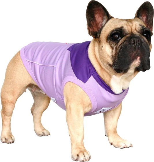 French Bulldog Pug Summer Cooling Shirts Vests Purple - Medium