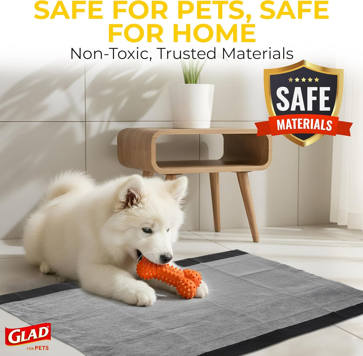 Glad for Pets, Dog Pee Pads, Activated Carbon, Puppy Pads, 30 Count