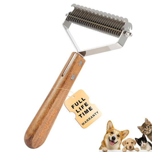 Dog Undercoat Rake, Dematting Comb for Dogs & Cats, Shedding Brush XL+