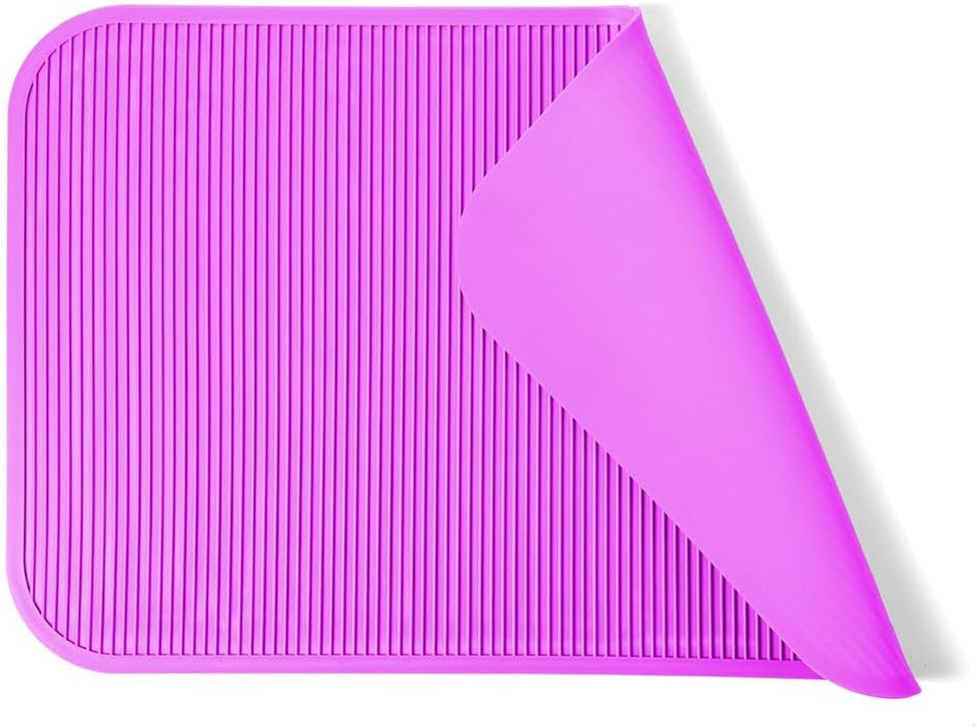 Pet Grooming Table Non-Slip Mat - Padded Mat for At-Home Grooming Dogs and Cats,Bathing Mat for Pets, Diameter：57Cm/22.44Inch (Purple, 57Cm/22.44Inch)