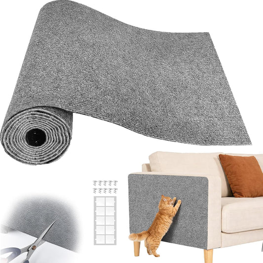 Cat Scratch Couch Furniture Protector Pad from Cat Claws, Grey, 39.3X15.8In