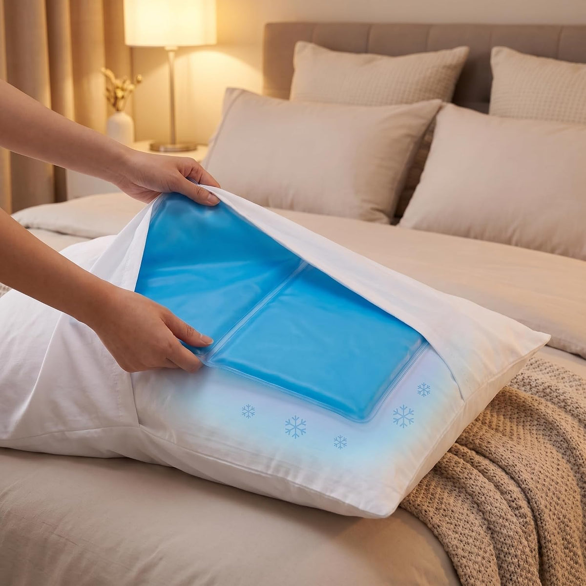 Cooling Gel Pad for Sleep - No Refrigeration Needed | Instant Relief for Hot Flashes, Night Sweats, Headaches & Muscle Pain | Dual-Sided Comfort Pillow Cooler for Adults, Kids & Pets
