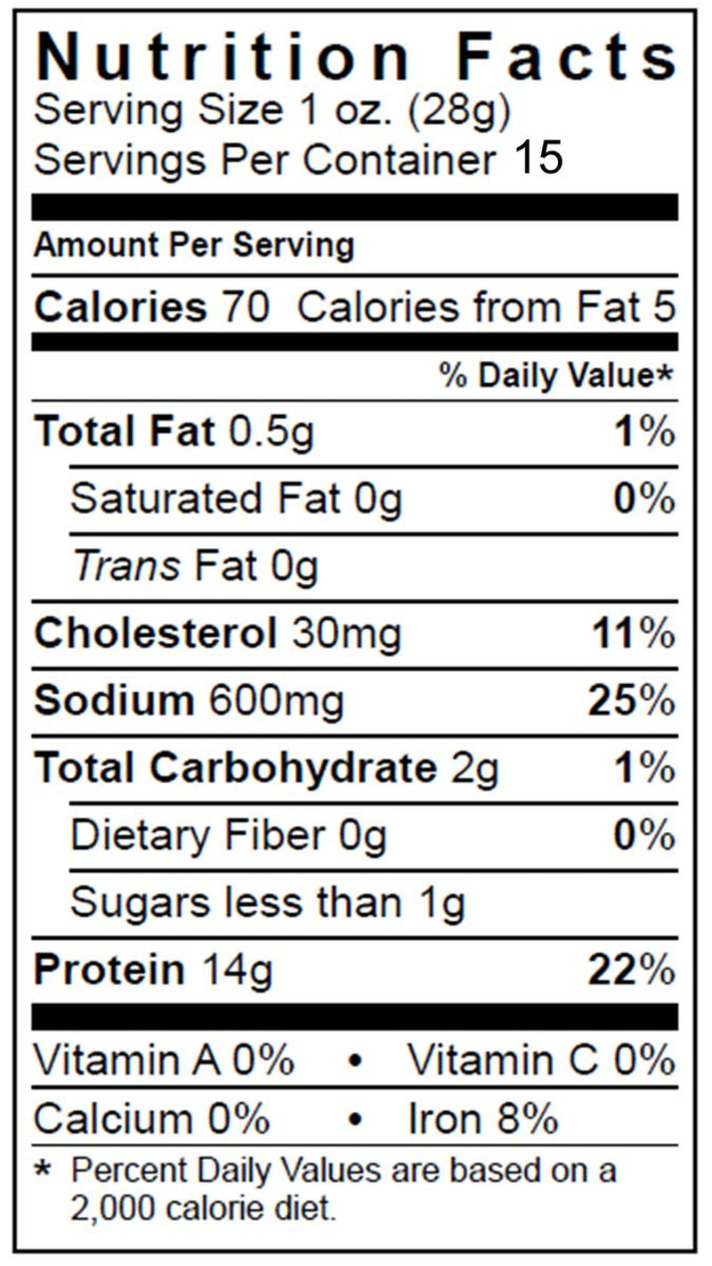 Wild Bills Hickory Smoked Beef Jerky Strips, 30-Count, 15-Ounce