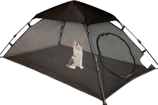 AICHIFAN Mini Cat Tent for outside Playpen Pop up Indoor Pet Cat Enclosures Portable Sunshade and Anti-Uv Cat Playhouse for SUV Pickup Truck (Play Tents for Cats and Small Animals) - outside Habitat