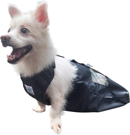 Deryep Dog Drag Bag Durable Indoor for Paralyzed Disabled Back Rear Legs Dog Protects Chest and Limbs (M)…