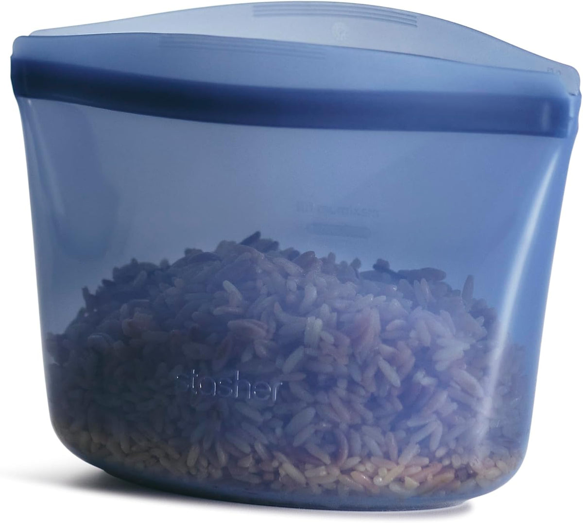 Stasher Premium Reusable Silicone Food Storage Bowl, Deep Ocean, 2-Cup
