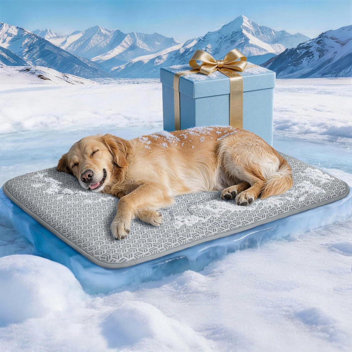 Cooling Mat for Dogs, Instant Chill Large Pet Pad Dog Bed Indoor Outdoor L