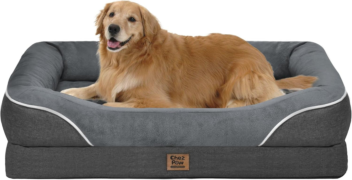 Chez Paw Waterproof Orthopedic Dog Bed for Large and Extra Large Dogs