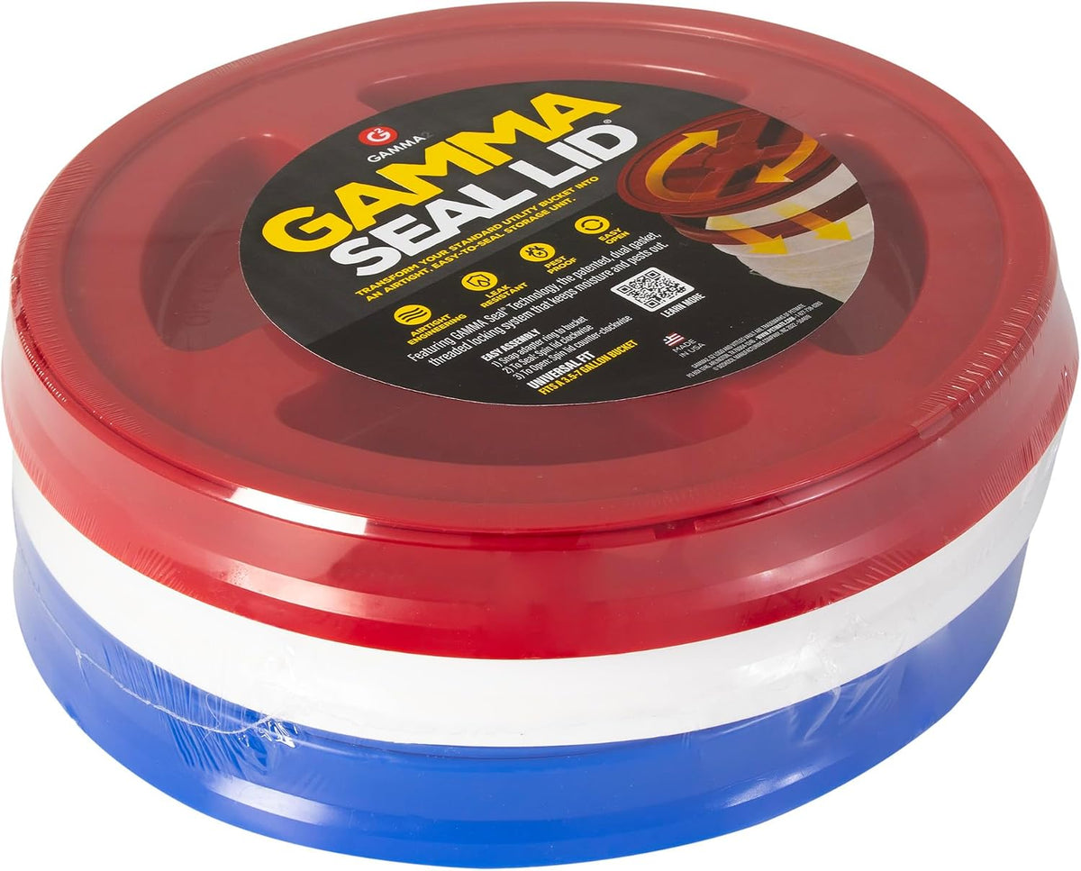 Vittles Vault Gamma Seal Lid 3Pk Combo, Red, White and Blue