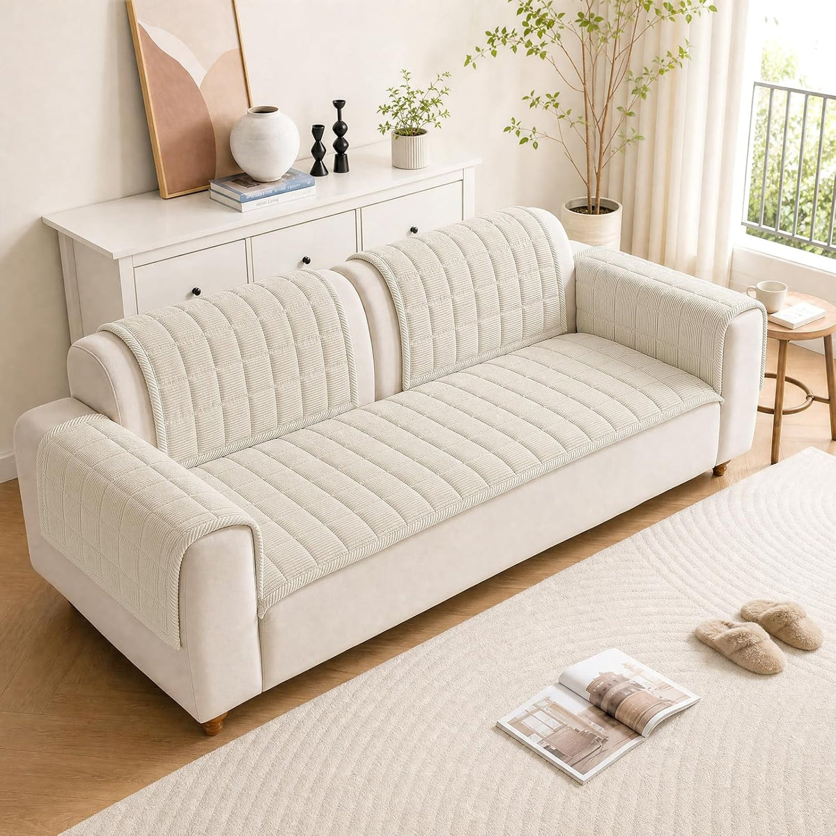 Couch Cover for Dogs Non-Slip Pet Couch Cover for Sofa Plush Protector
