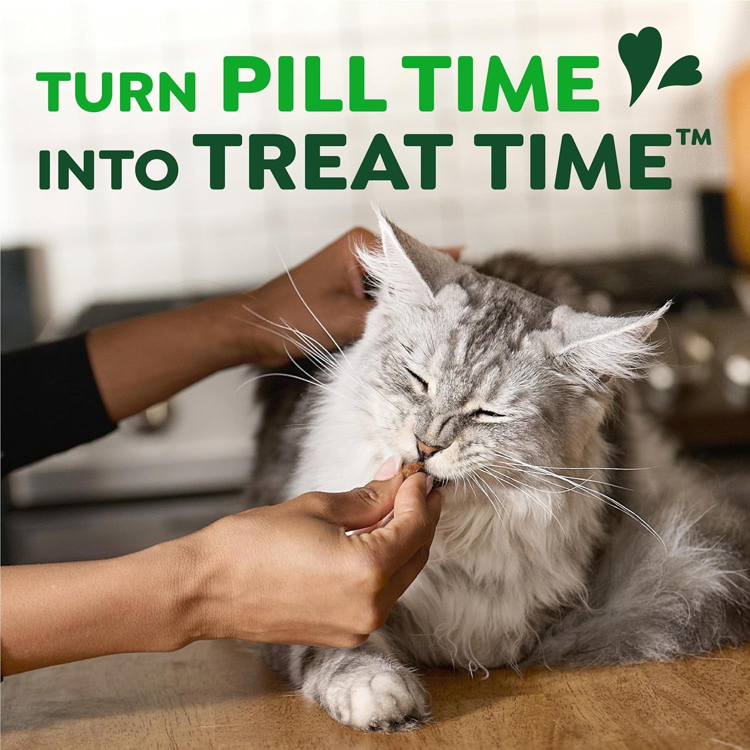 Greenies Feline Pill Pockets for Cats Natural Soft Cat Treats, Catnip Flavor, 1.6 Oz. Pouch (45 Treats)