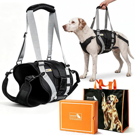 Dog Lift Harness for Large Dogs,Full Body Dog Sling Carrier, Black, XL