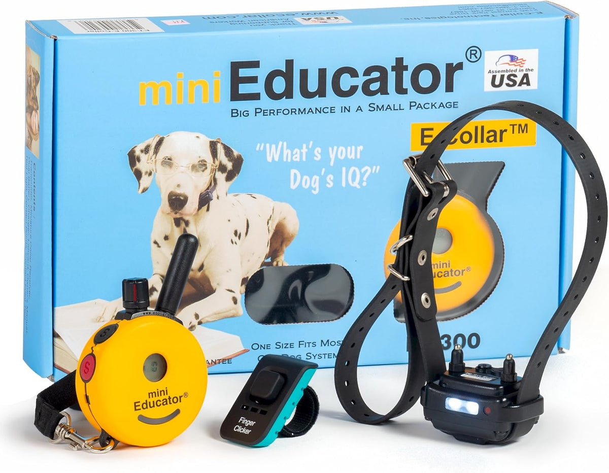 E-Collar ET-300 Mini Educator Dog Training Collar & Finger Clicker, Yellow