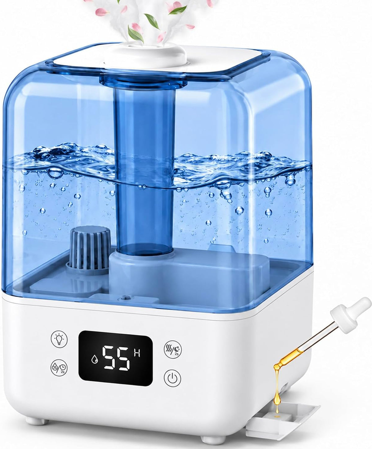5L Humidifier for Bedroom, Auto Humidistat, Top Fill, 28Db Quiet
