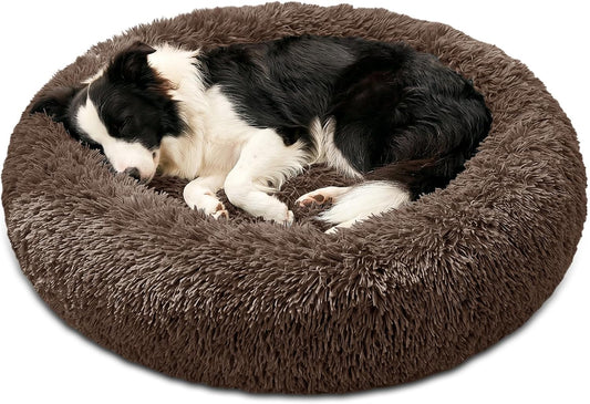 JOLLYVOGUE Washable Dog Bed Medium Size Dog, 31 Inch Donut Medium Pet Bed