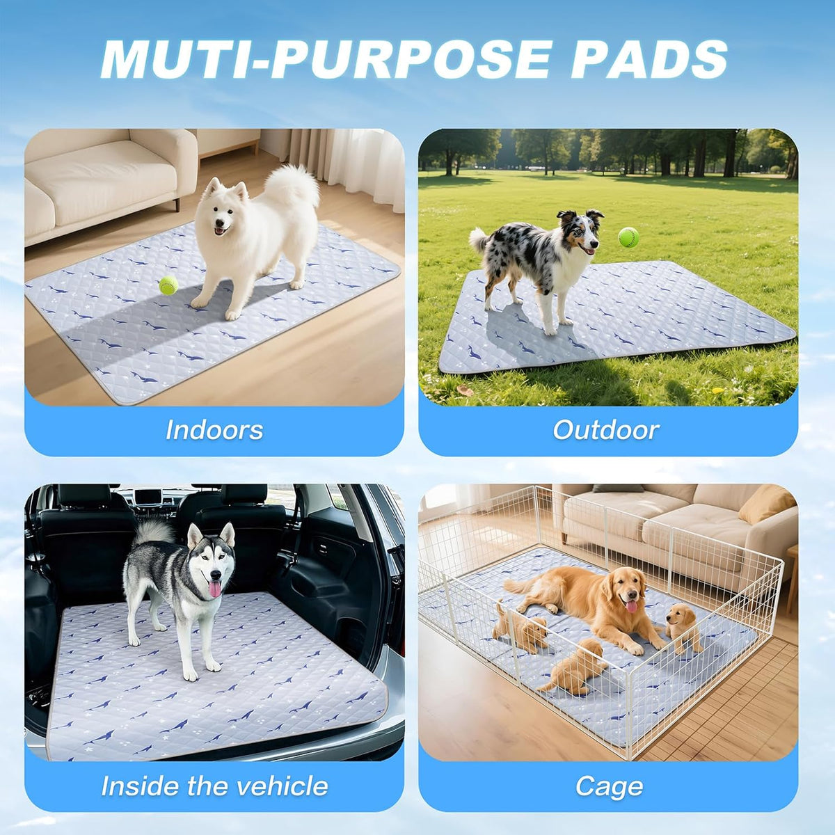 Cooling Mat for Dogs, Cooling Mat for Cats, Breathable Gel-Free, 21 X 27 In