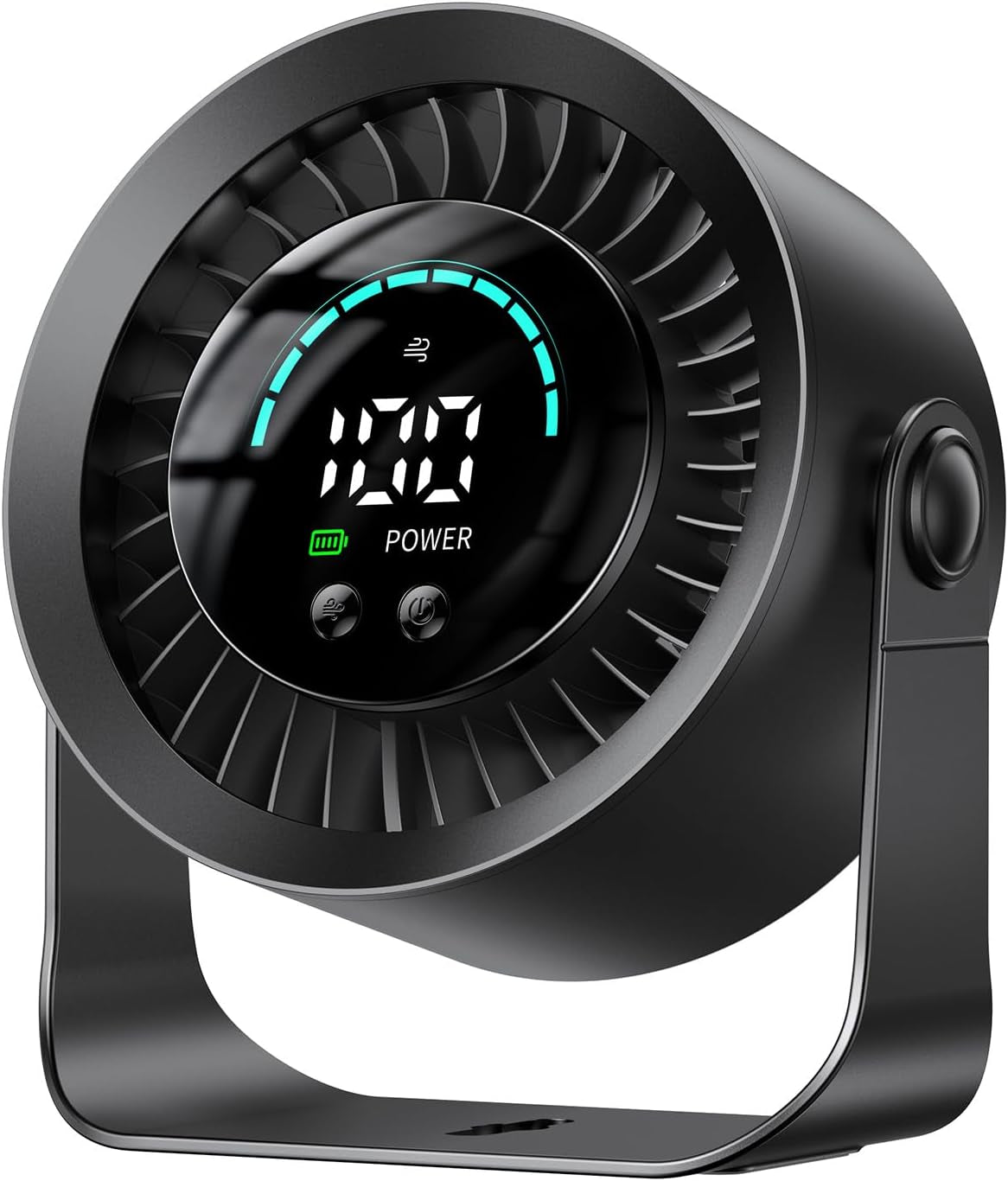 DIGIX Portable Desk Fan, 100 Speeds, 360° Rotation, USB Rechargeable