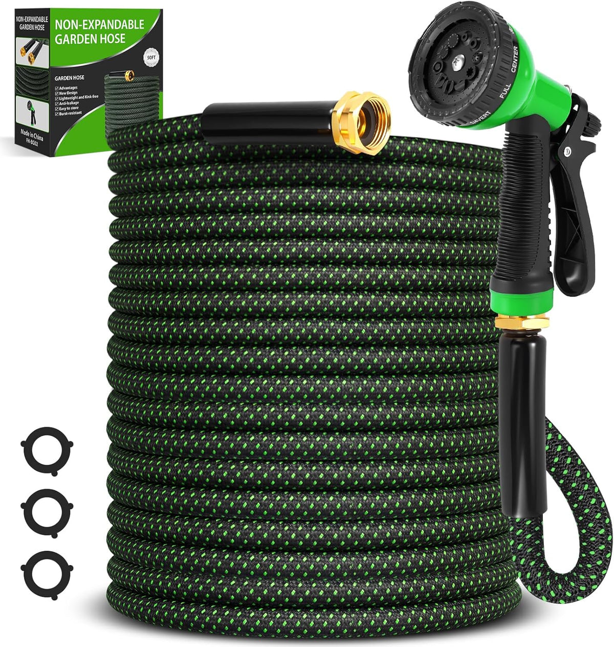 Garden Hose 100Ft, Non-Expanding Flexible Hose, Lightweight