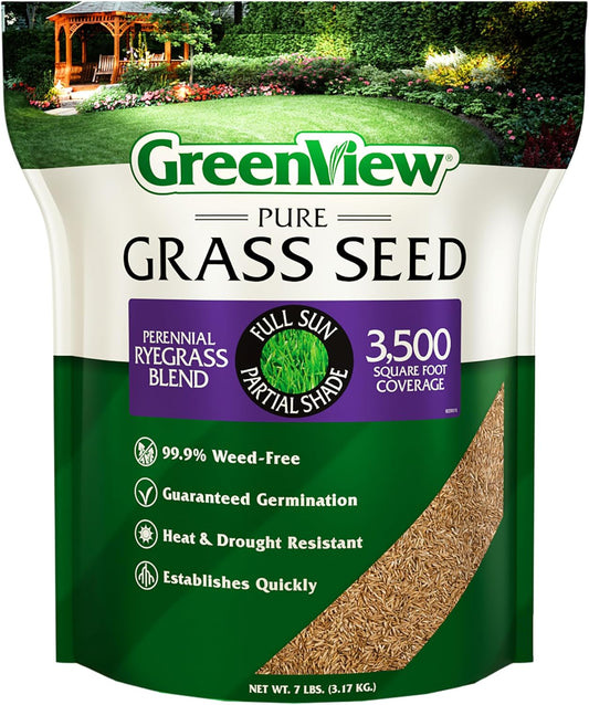 Greenview Pure Grass Seed Perennial Ryegrass Blend, 7 Lb. Bag