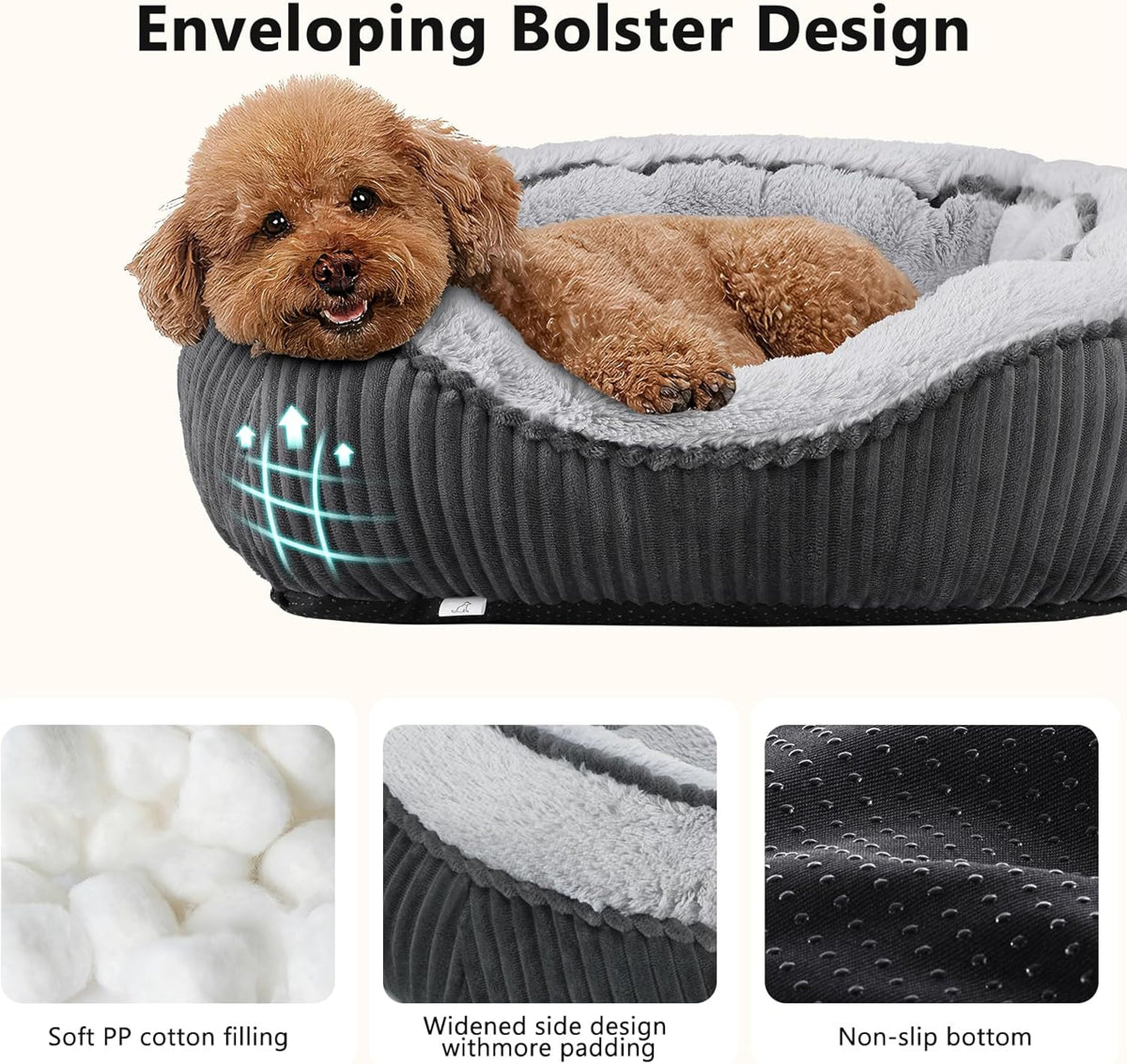 Washable Dog Bed Medium Size Dogs, Orthopedic Pet Bed